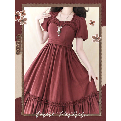 葡萄酒のお嬢様のクラシカルワンピース[2025年7月下旬-8月上旬発送予定]