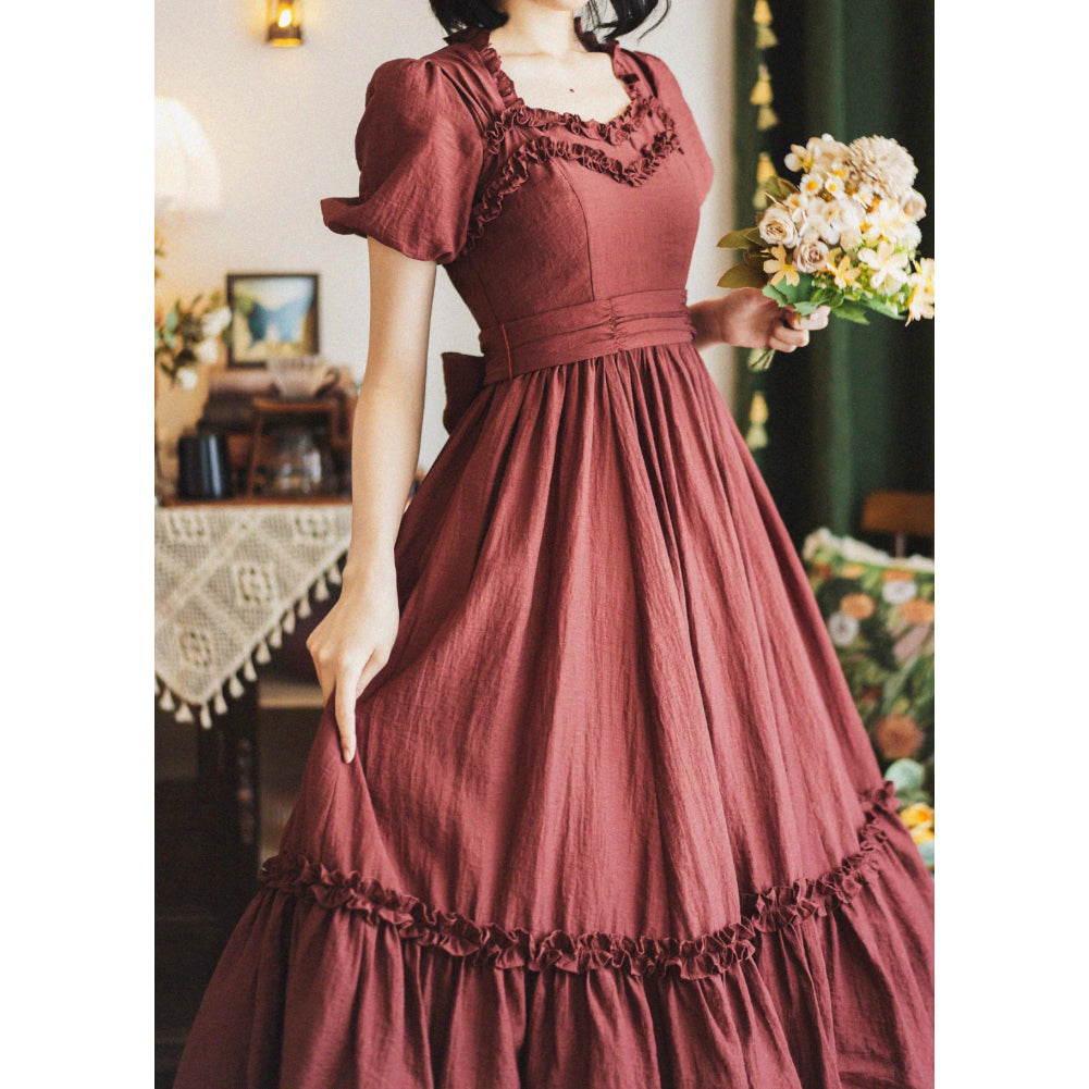 葡萄酒のお嬢様のクラシカルワンピース[2025年7月下旬-8月上旬発送予定]