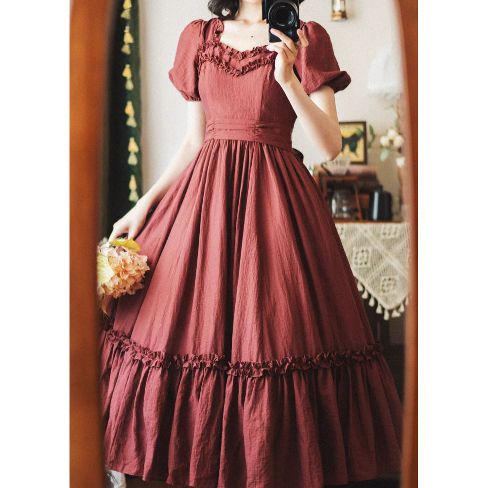 葡萄酒のお嬢様のクラシカルワンピース[2025年7月下旬-8月上旬発送予定]