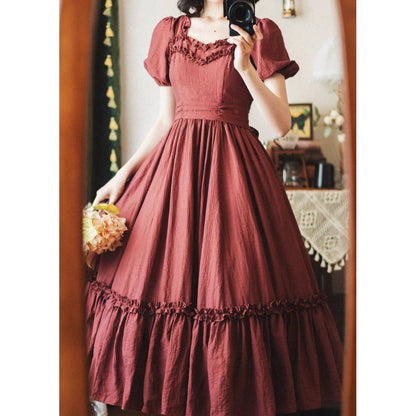 葡萄酒のお嬢様のクラシカルワンピース[2025年7月下旬-8月上旬発送予定]