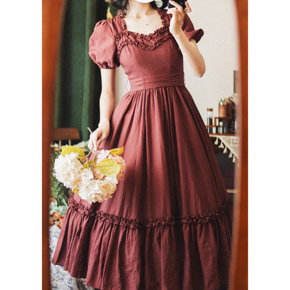 葡萄酒のお嬢様のクラシカルワンピース[2025年7月下旬-8月上旬発送予定]
