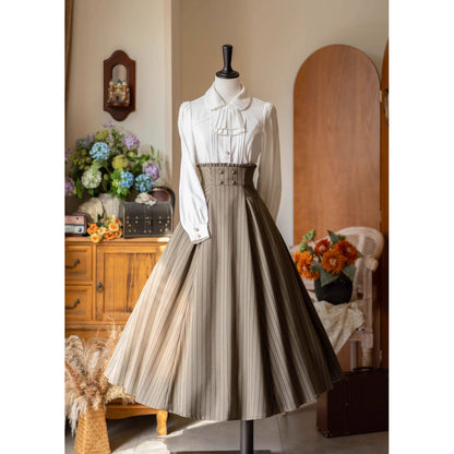 英国のお嬢様のコルセットスカート - Olive Drab