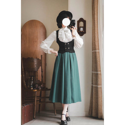 英国のお嬢様のクラシックブラウス