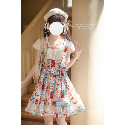 絵本のお嬢様のジャンパースカートとトップス