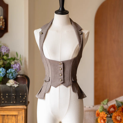 英国のお嬢様のクラシックベスト - Light Brown