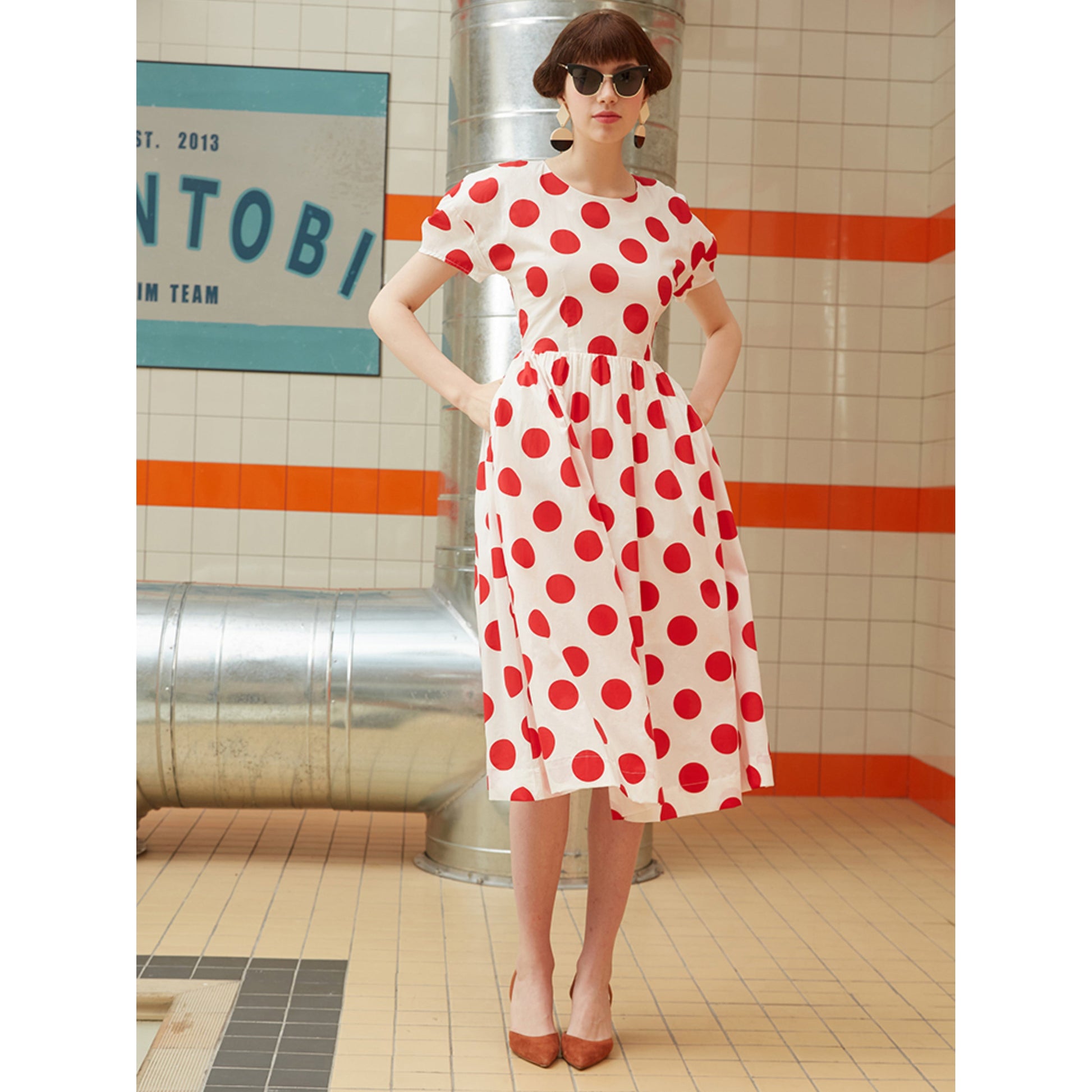 Holiday style retro polka dot dress remulia Holiday style retro polka dot dress remulia