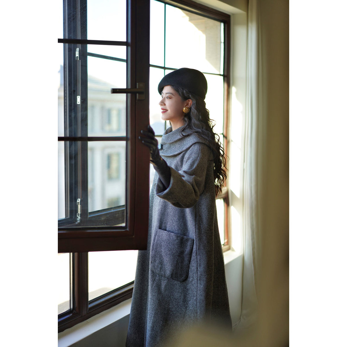 巴里貴婦人のハウンドトゥースコート