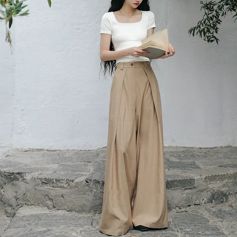 英国令嬢のワイドレッグパンツ