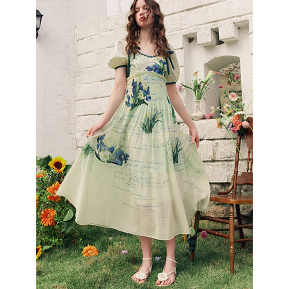 アイリスの花とテオへの手紙ワンピース