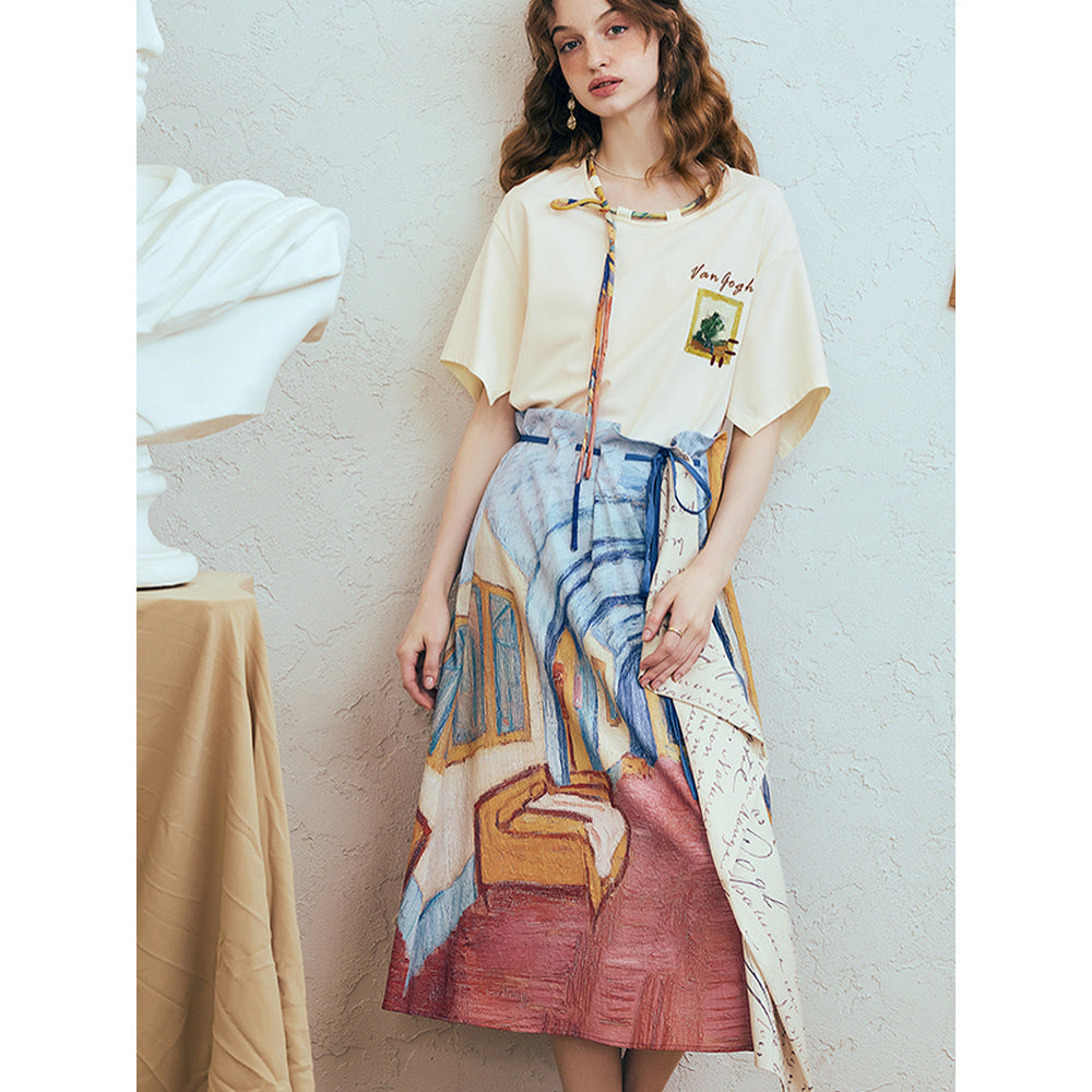 サン＝レミのサン＝ポール病院の廊下のアシンメトリースカート