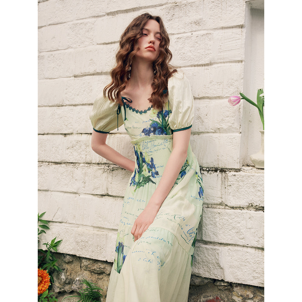 アイリスの花とテオへの手紙ワンピース