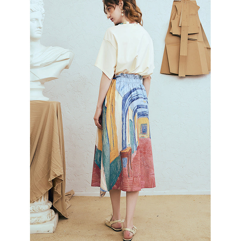 ファン・ゴッホの寝室の刺繍Tシャツ