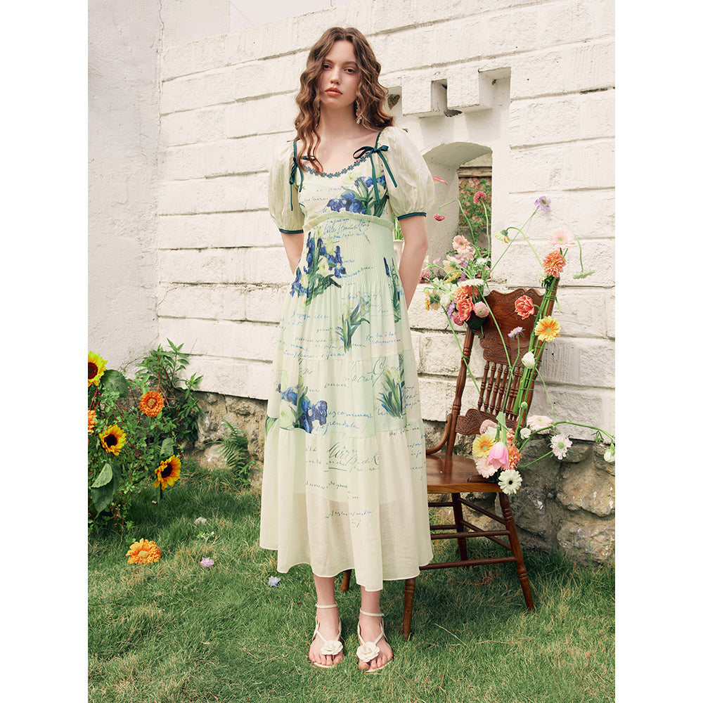 アイリスの花とテオへの手紙ワンピース