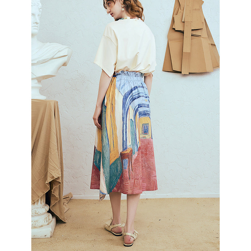 サン＝レミのサン＝ポール病院の廊下のアシンメトリースカート