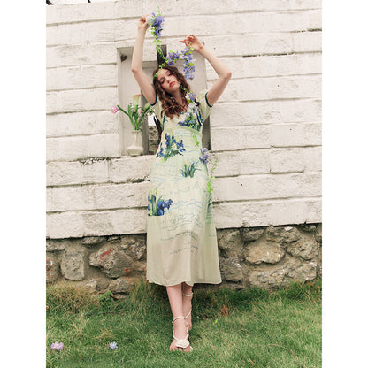 アイリスの花とテオへの手紙ワンピース