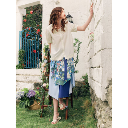 花咲く栗の枝のアシンメトリースカート