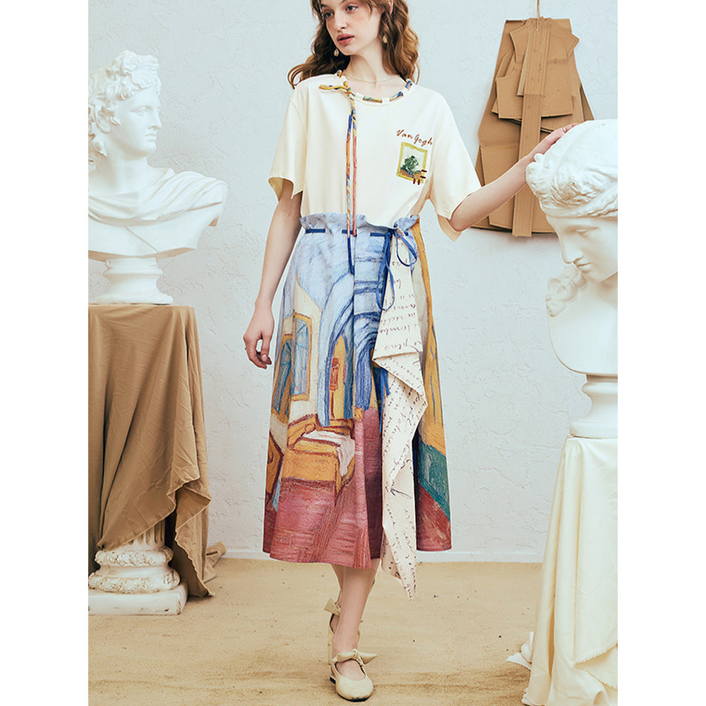 サン＝レミのサン＝ポール病院の廊下のアシンメトリースカート