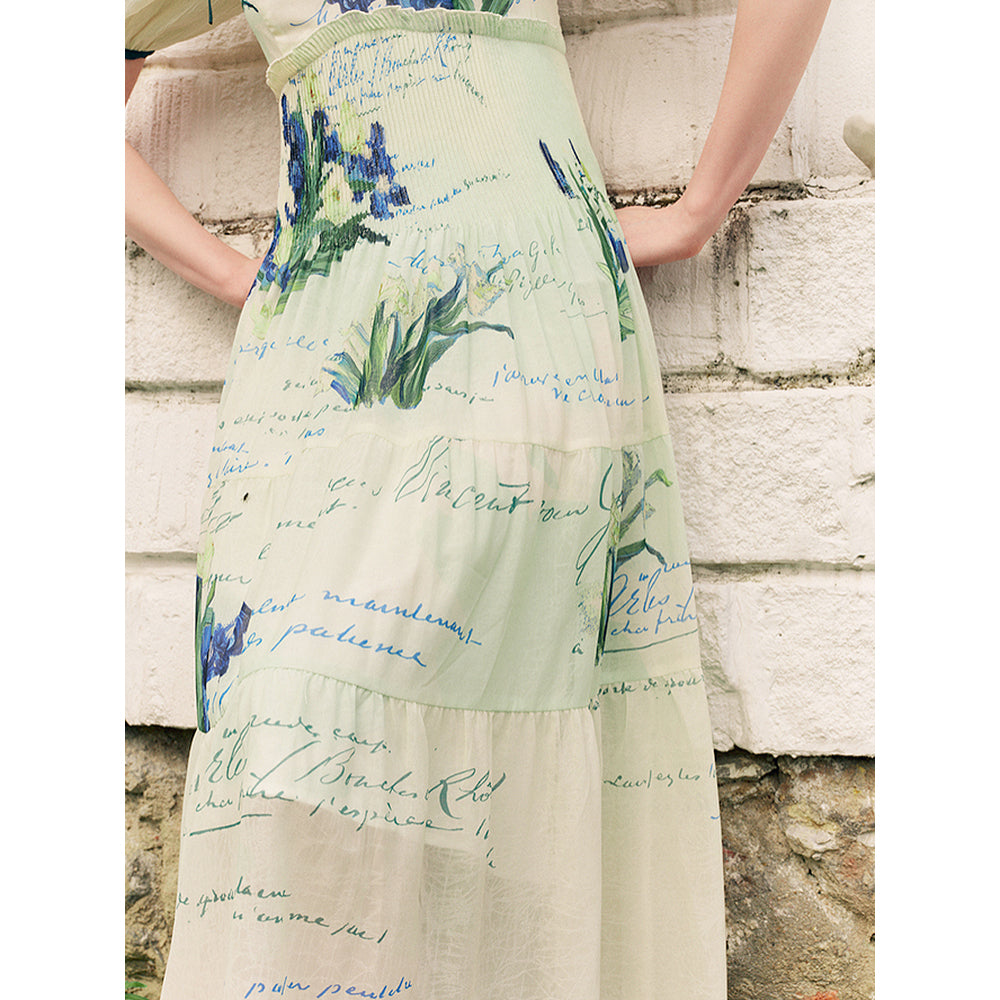 アイリスの花とテオへの手紙ワンピース