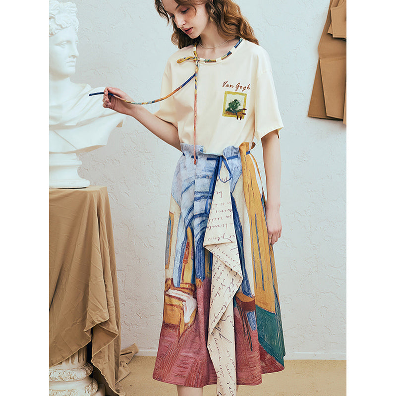 サン＝レミのサン＝ポール病院の廊下のアシンメトリースカート