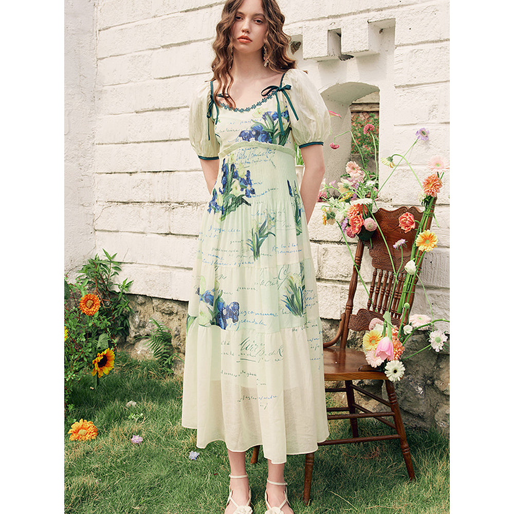 アイリスの花とテオへの手紙ワンピース