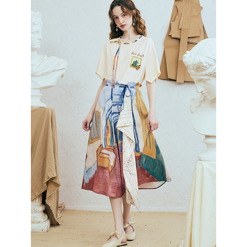 サン＝レミのサン＝ポール病院の廊下のアシンメトリースカート