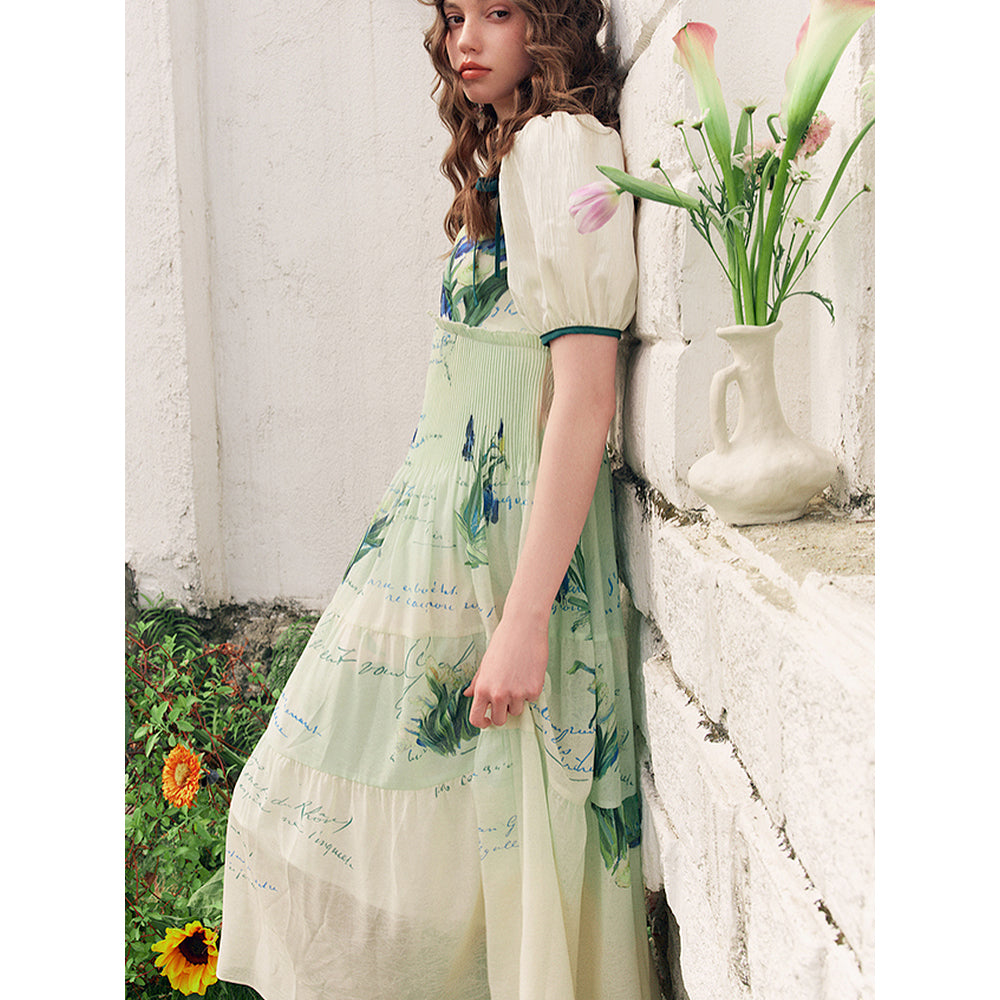 アイリスの花とテオへの手紙ワンピース