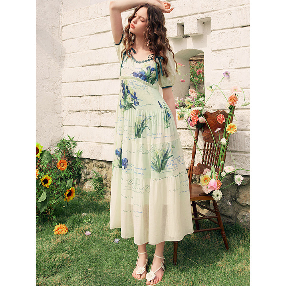 アイリスの花とテオへの手紙ワンピース