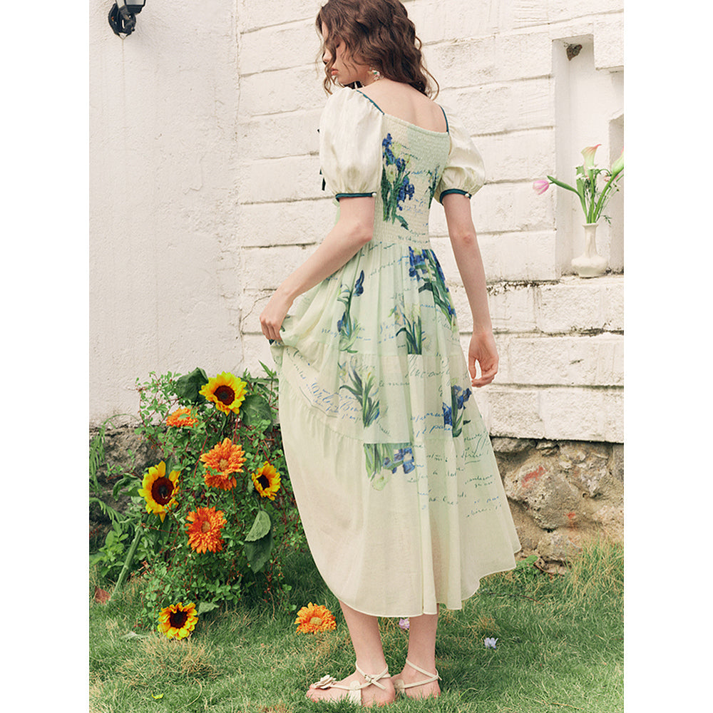 アイリスの花とテオへの手紙ワンピース