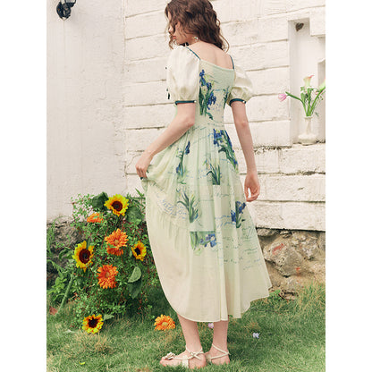 アイリスの花とテオへの手紙ワンピース