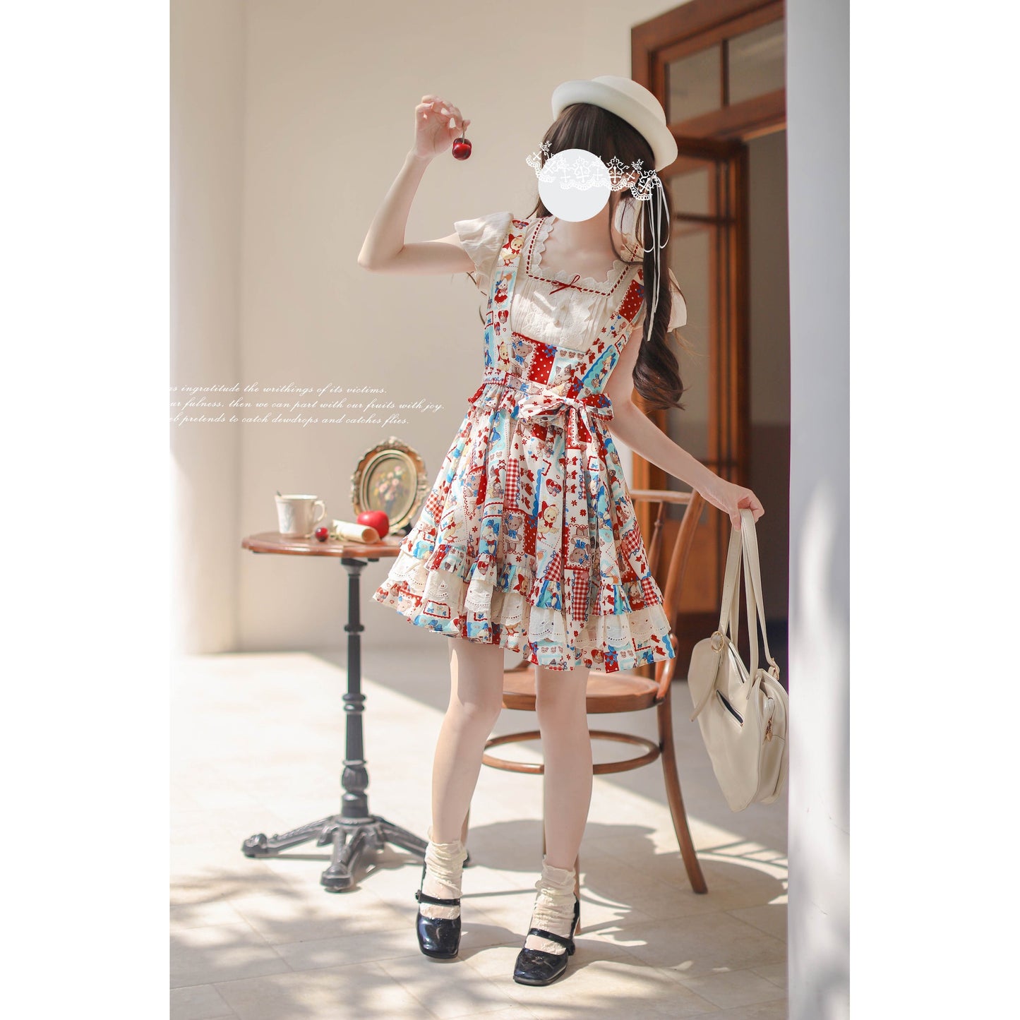 絵本のお嬢様のジャンパースカートとトップス