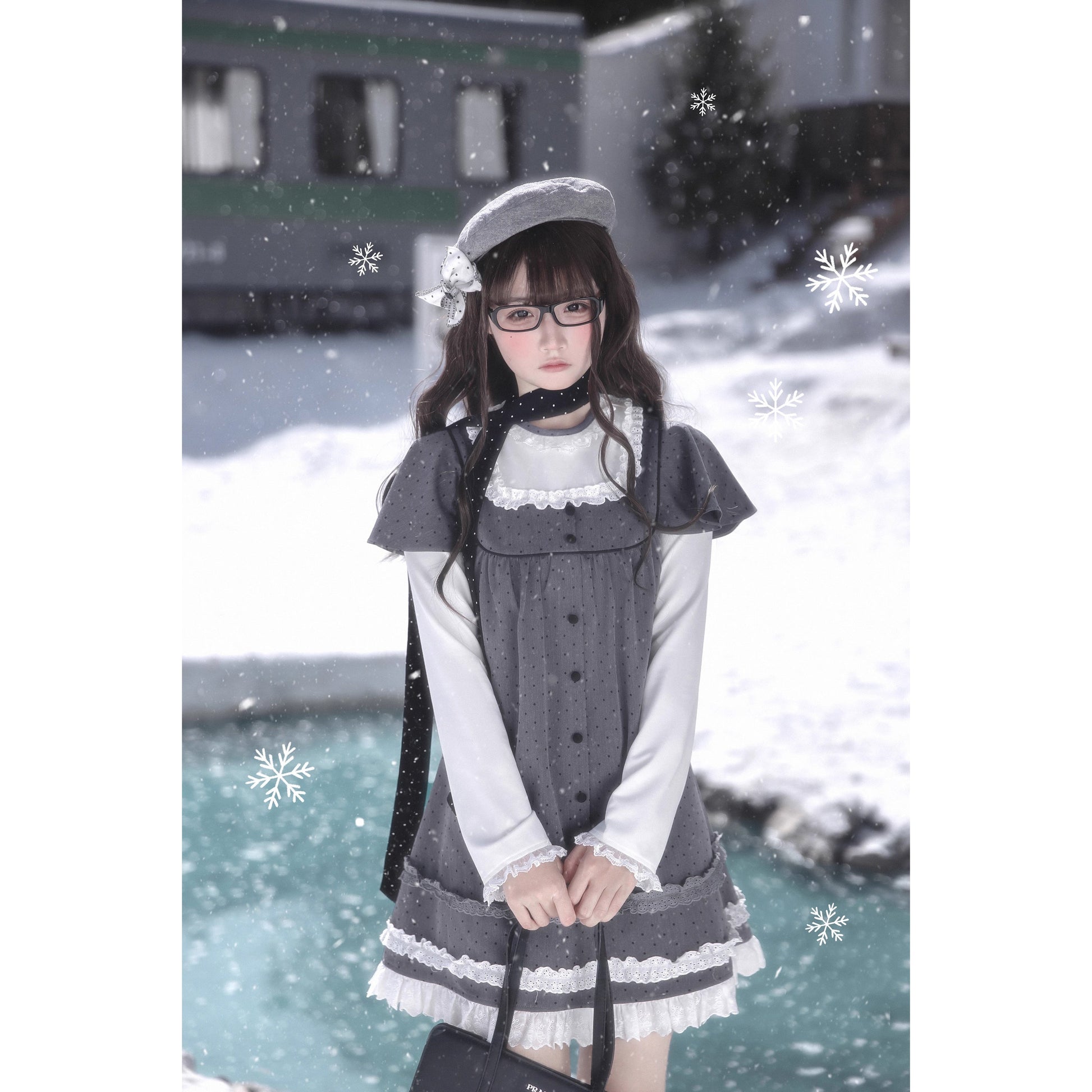 書斎のお嬢様のドッキングワンピース