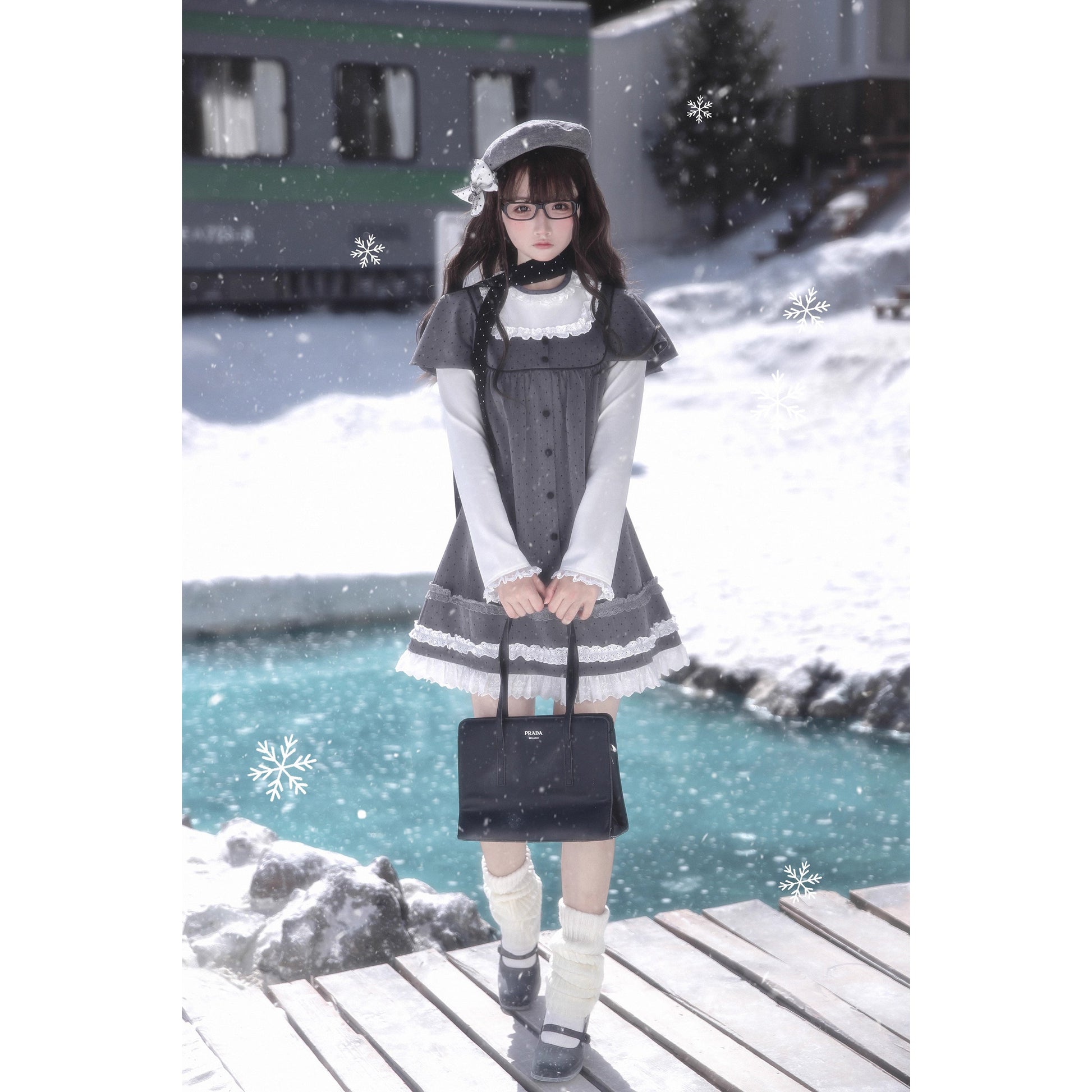 書斎のお嬢様のドッキングワンピース