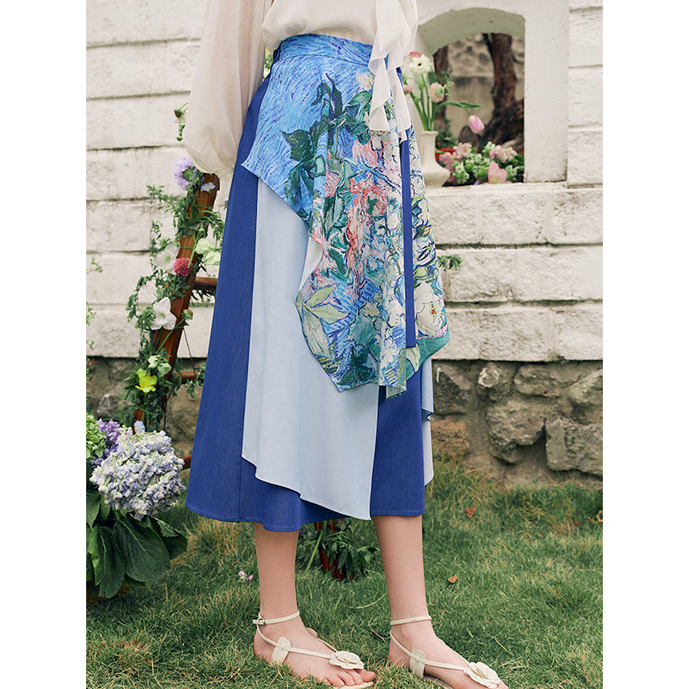 花咲く栗の枝のアシンメトリースカート