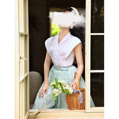 貝殻の線画アンブレラスカート