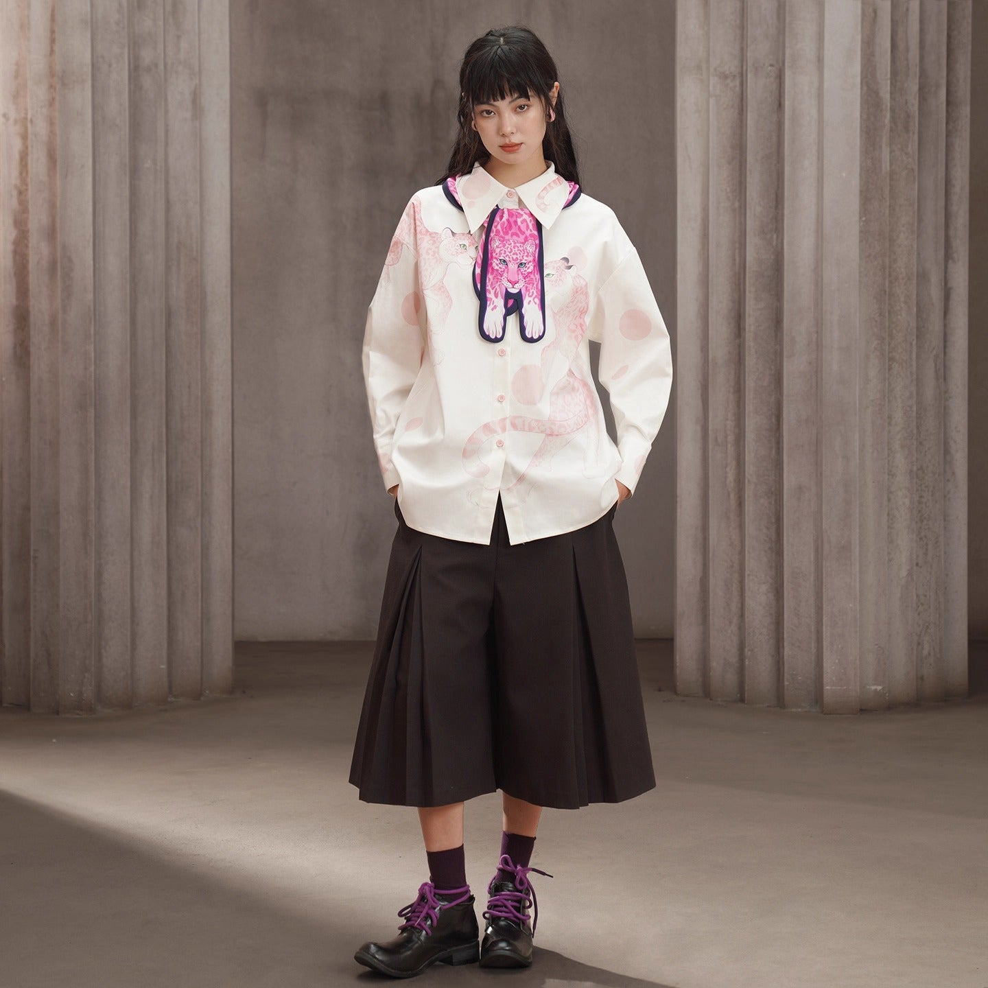 豹の挿絵ネッカチーフ