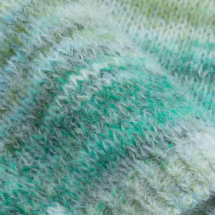 睡蓮の池の水彩画ニットロングセーター