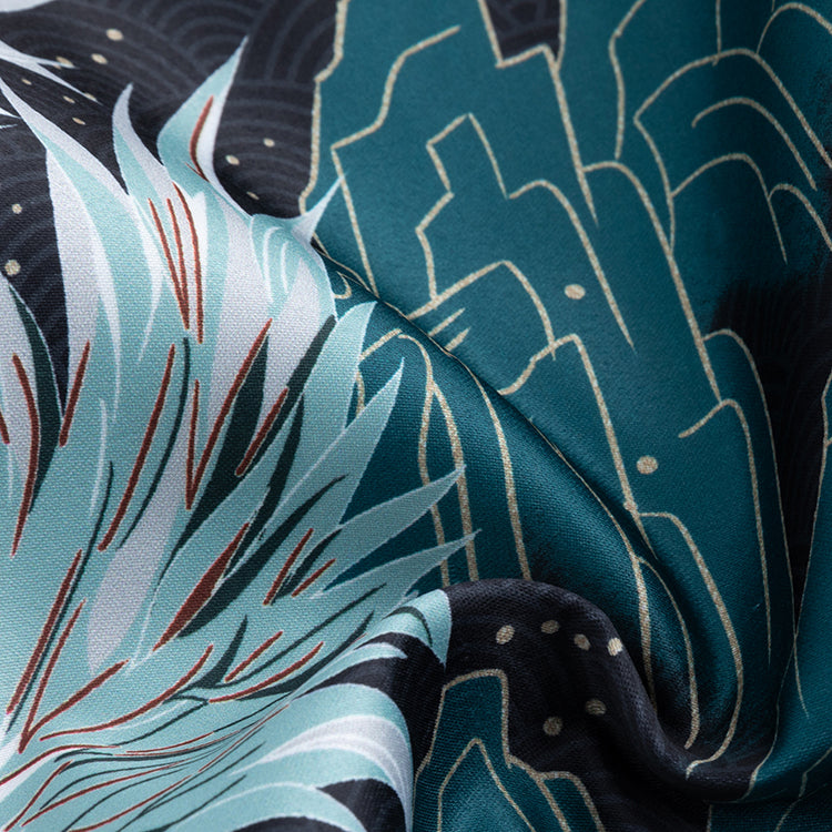 神話の鳥と山海経ロングプリーツスカート
