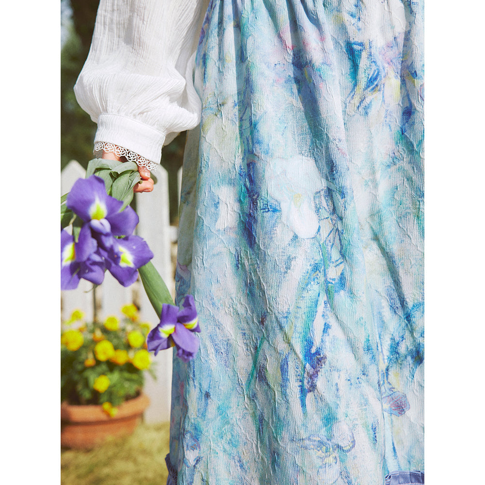 Iris flower skirt hotsell