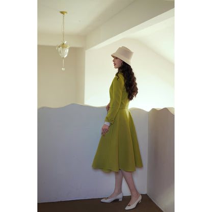 銀幕女優のクラシックジャケットとアンブレラスカート - Spring Green