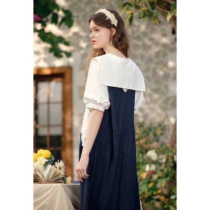 馬の石膏像の刺繍サロペットパンツ