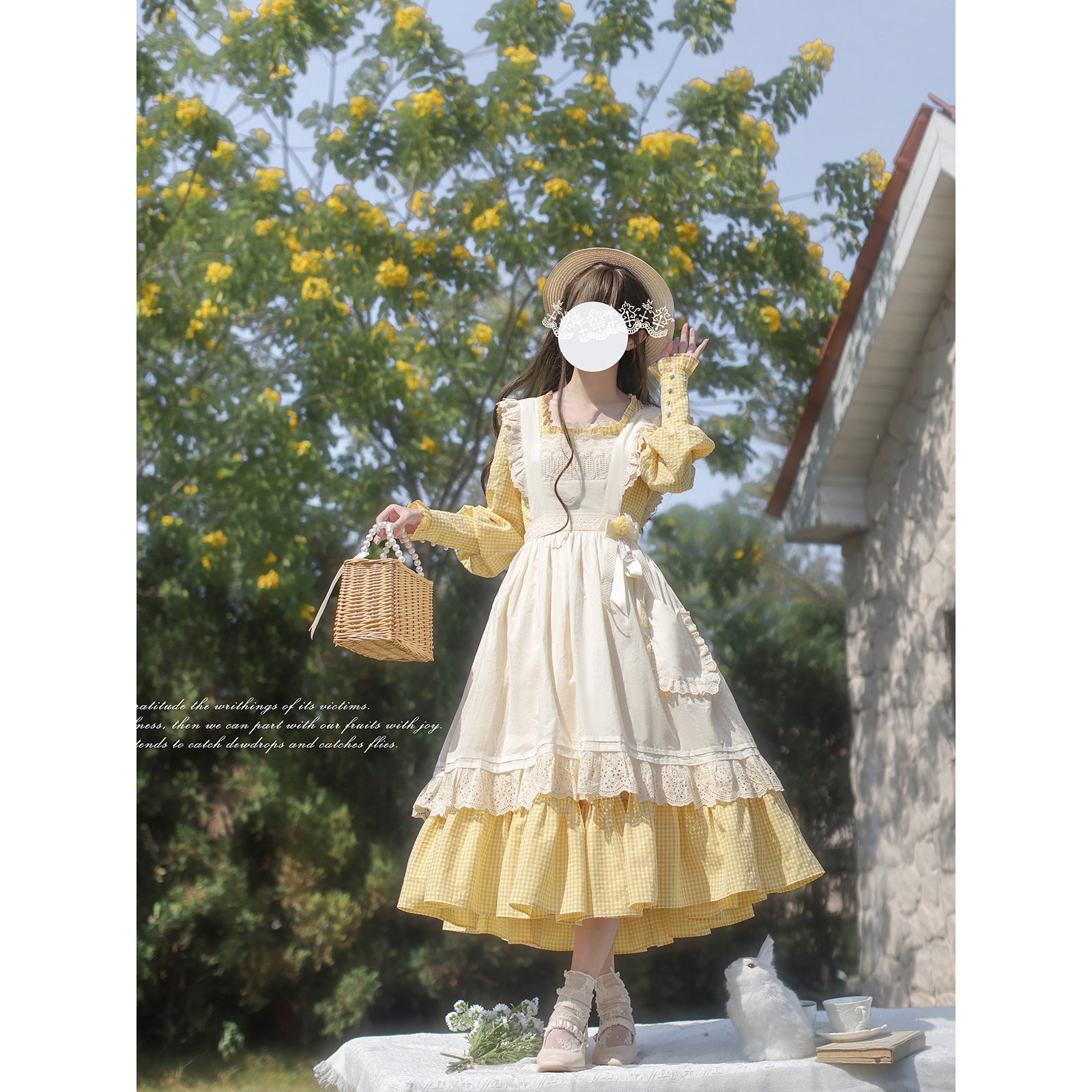 Dandelion Yellow Retro Dress and Apron – remulia Dandelion Yellow Retro Dress and Apron – remulia