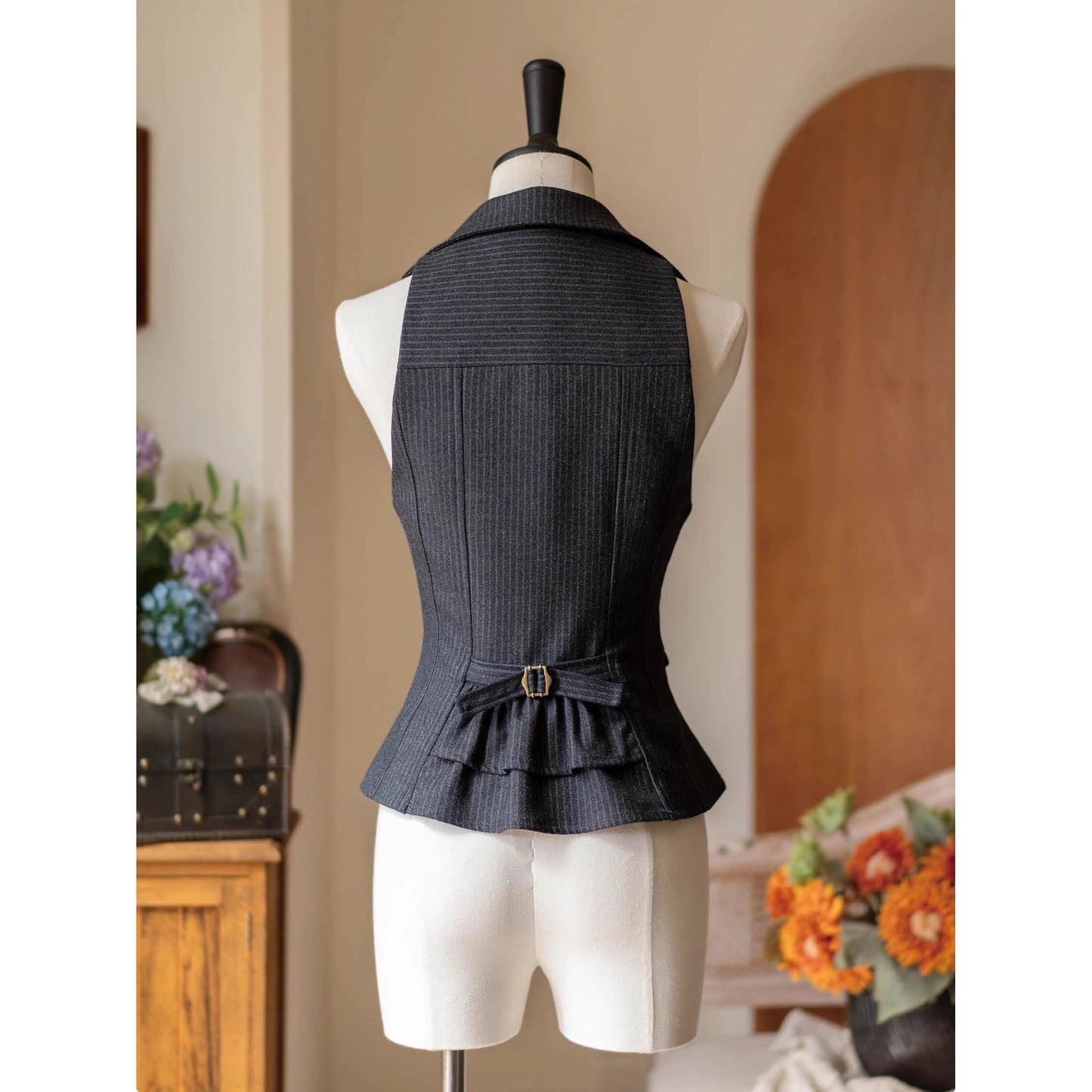 英国のお嬢様のクラシックベスト - Charcoal Black