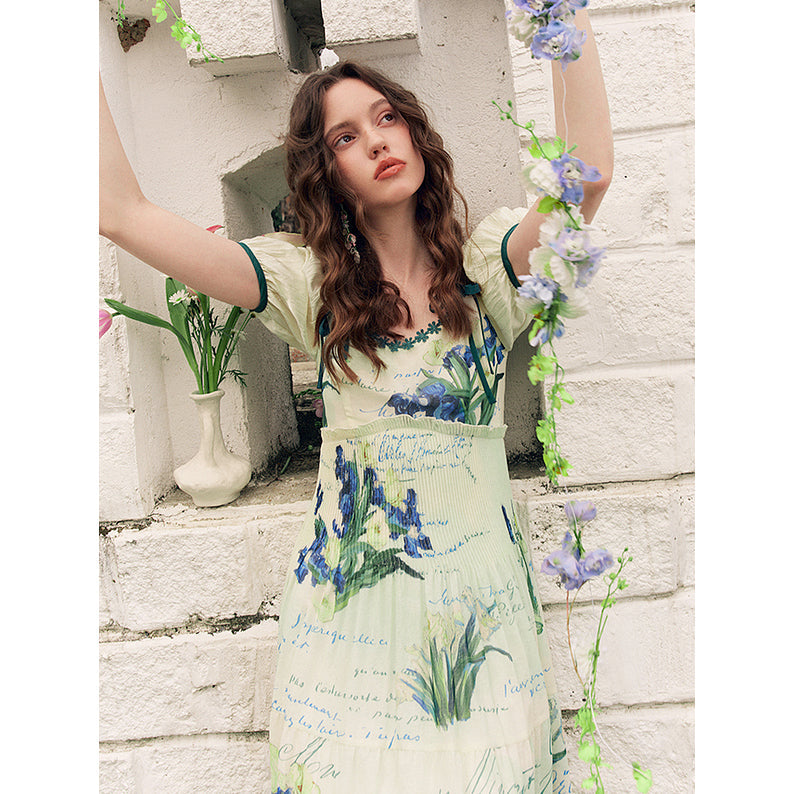 アイリスの花とテオへの手紙ワンピース