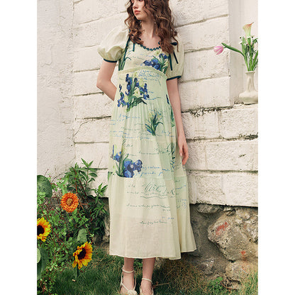 アイリスの花とテオへの手紙ワンピース