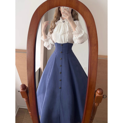 英国のお嬢様のヴィクトリアンスカート - Oriental Blue