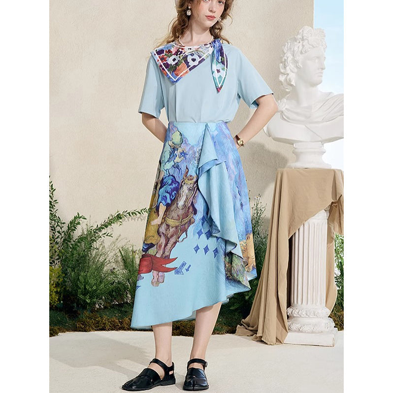 羊の毛刈りのアシンメトリースカート