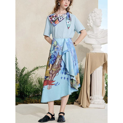 羊の毛刈りのアシンメトリースカート