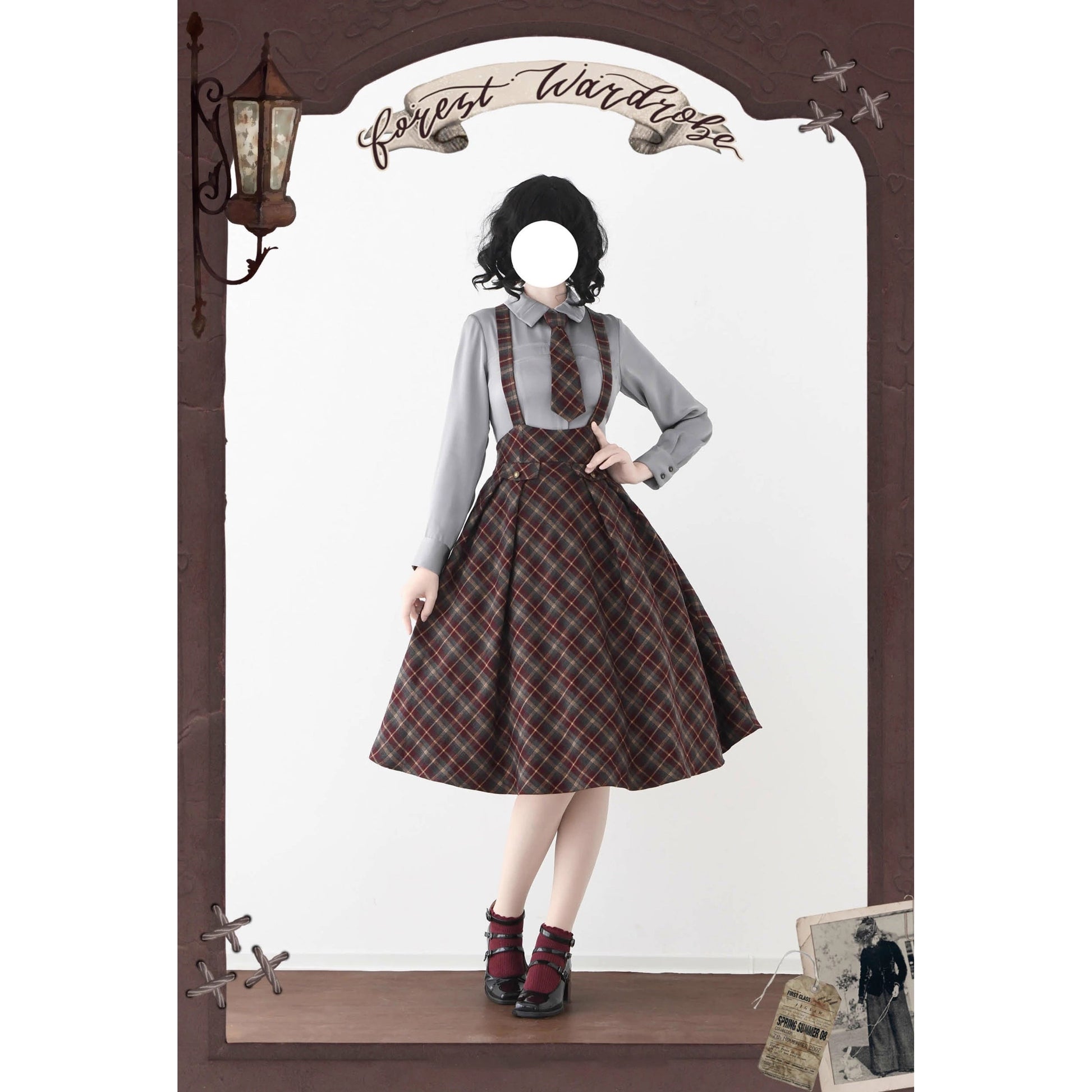 英国のお嬢様のクラシカルブラウス - Silver Gray