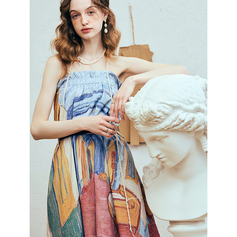 サン＝レミのサン＝ポール病院の廊下のアシンメトリースカート