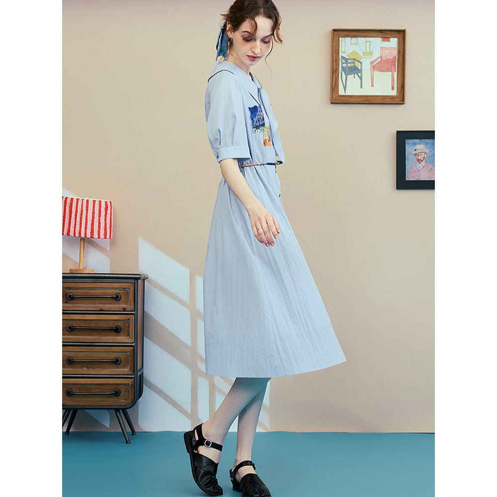 オーヴェルの教会の刺繍ワンピース